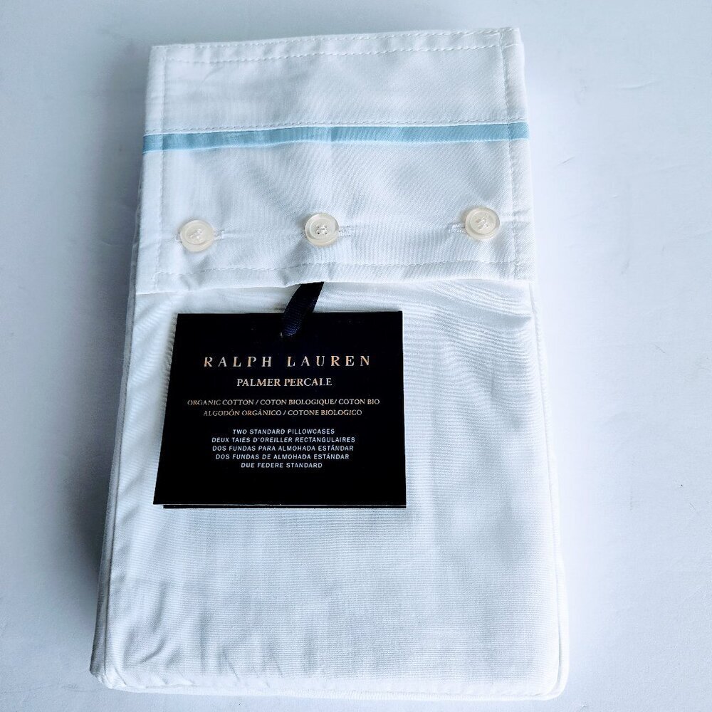 Ralph Lauren Palmer Percale Organic Cotton Pillowcases